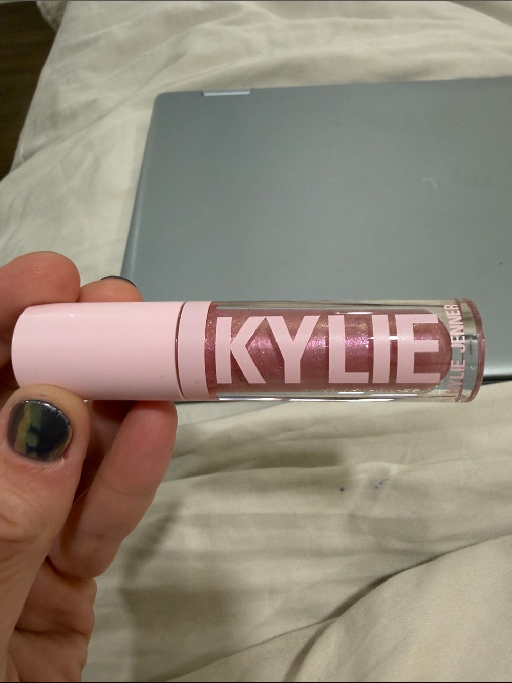 KYLIE Pink Shimmer Lip Gloss - Sheer Sparkle Finish- 323 Daddy’s Girl